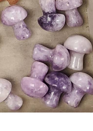 Lilac Stone Crystal Mushroom 25mms image 0
